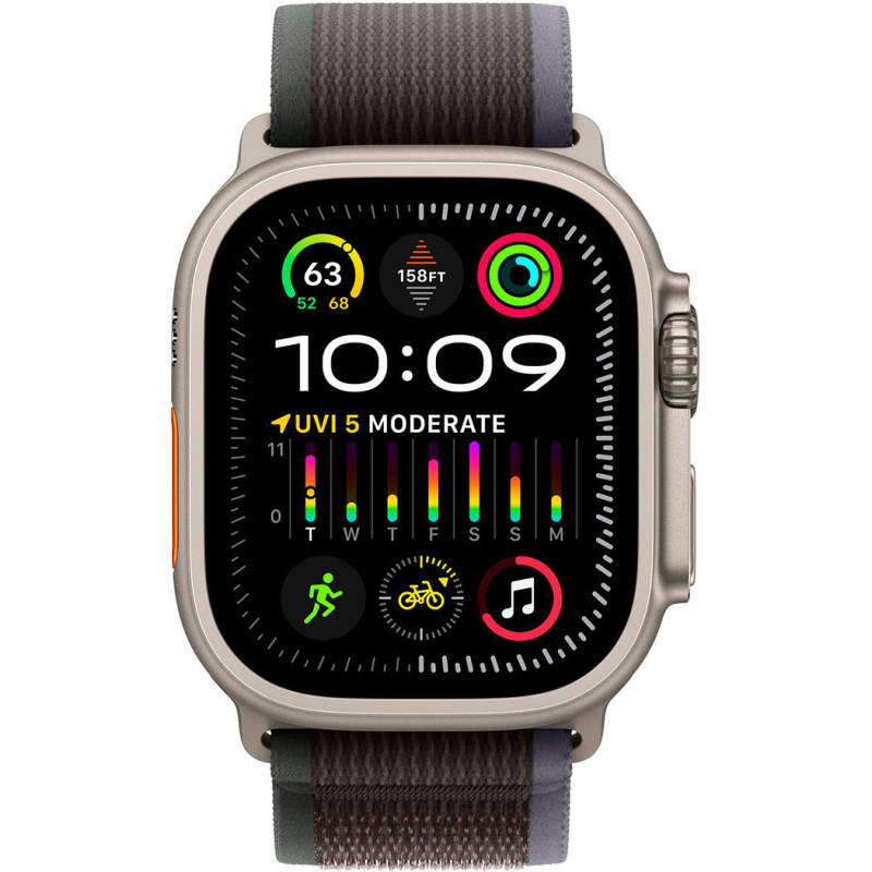 Смартгодинник Apple Watch Ultra 2 GPS + Cellular, 49mm Titanium Case with Blue/Black Trail Loop – M/L